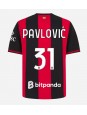 AC Milan Strahinja Pavlovic #31 Replika Hemmakläder 2026-27 Kortärmad AC Milan Strahinja Pavlovic #31 Replika Hemmakläder 2026-27 Kortärmad
